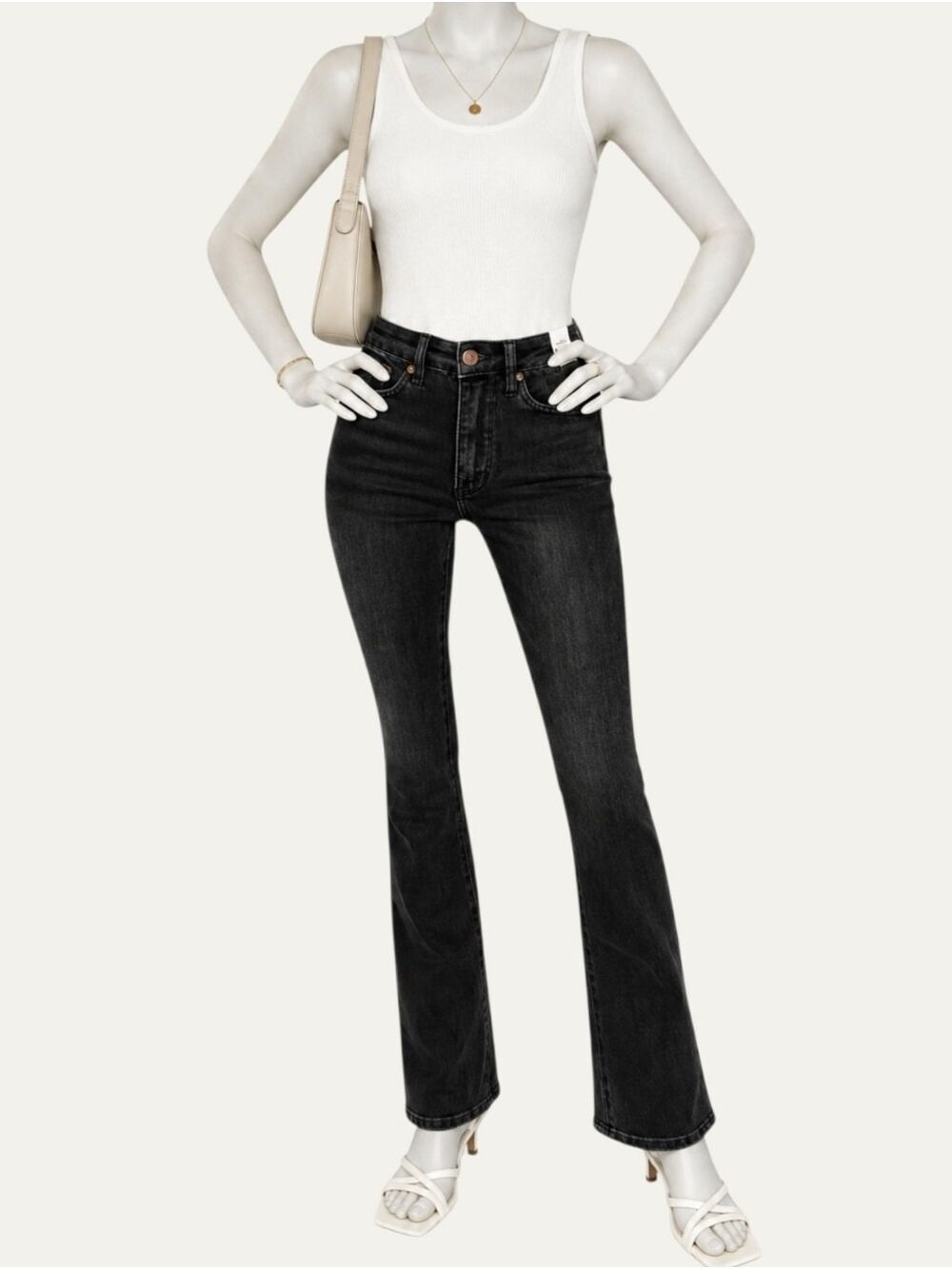 NWT Judy Blue Black Long Inseam Bootcut Jeans Size 0/24